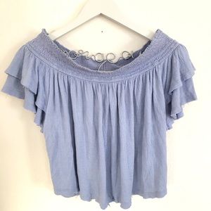 Free People Lavender Loose Fit Crop Top XS